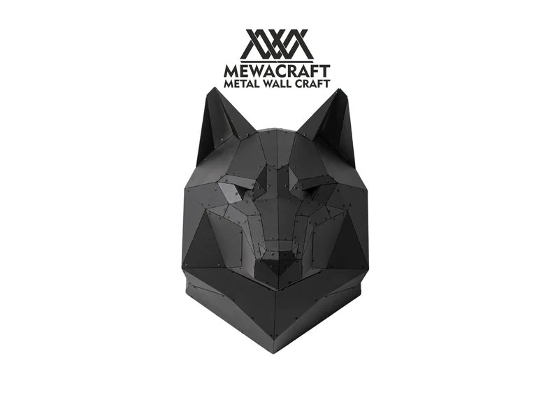 3D Animal Wall Decor Wolf Sculpture