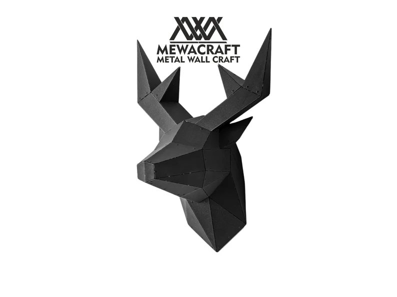 Small Deer Head Wall Mount Metal